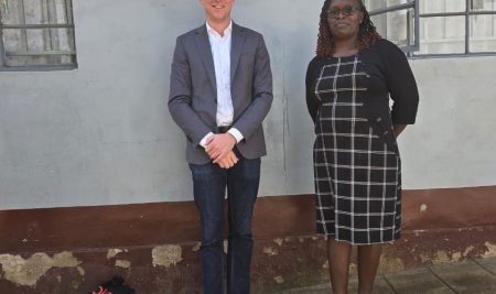 Edna Obare with the Germany Ambassador